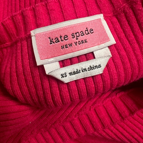 Kate Spade Pink Ribbed Knee Length Dress - Picture 7 of 7